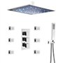BNCXMO Système de Douche thermostatique à Plafond LED 16 "avec Finition chromée en Laiton