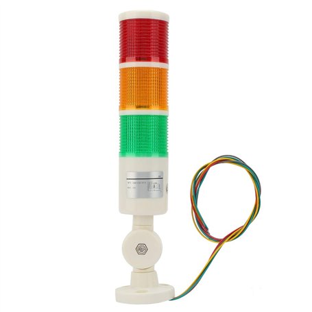 Telituny Tour ronde lumière industrielle lumière chauffante indicateur de machine 3 couches LED tour de signalisation pliable lu