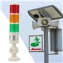 Telituny Tour ronde lumière industrielle lumière chauffante indicateur de machine 3 couches LED tour de signalisation pliable lu