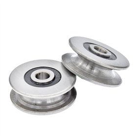 Lfang-Poulies de synchronisation 10 * 40 * 14mm U rainuré de la poulie en mouvement de poulie en acier de poulie for 1 0mm Rail