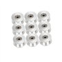 Lfang-Poulies de synchronisation 2pcs 3mm alésage X / y Poulie de roulement à rouleaux de rouleaux plats plat d'aluminium d'axe 