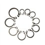 Rondelles de bague de retenue en C en acier inoxydable100 pièces ensemble de circlips de retenue externe/interne de type E Cir C