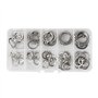 Rondelles de bague de retenue en C en acier inoxydable100 pièces ensemble de circlips de retenue externe/interne de type E Cir C