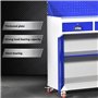 Boîte à outils Coffre à outils roulant avec roues et système de verrouillage, armoire de rangement d'outils à 2 tiroirs, établi 