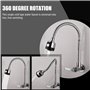 Candeon Robinet De Cuisine Flexible, G1/2 Inch Robinet Eau Froide Uniquement Robinet Mural Evier De Cuisine, à Une Main Orientab