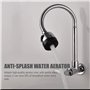 Candeon Robinet De Cuisine Flexible, G1/2 Inch Robinet Eau Froide Uniquement Robinet Mural Evier De Cuisine, à Une Main Orientab