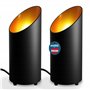 charlique® LED Uplight Spot (2 pièces) noir