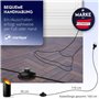 charlique® LED Uplight Spot (2 pièces) noir, 6W, spot de sol, lampe de sol pour l'éclairage indirect, lampe sur pied avec ampoul