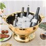 Seau à glace Bassin à Champagne en Acier Inoxydable Doré Vin Rouge et Liqueur Grand Seau à Glace Grand Seau à Glaçons Seau à Gra