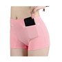 Femmes Sécurité Pantalon Court Courts Solid Solid Boxer sous Jupe Short avec Poches à glissière Sécurité s