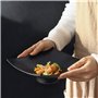 5 pouces Plats carrés Assiette en céramique noire Vaisselle domestique Plat de via