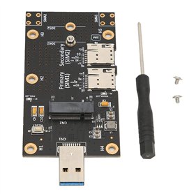 Annadue L'adaptateur M.2 vers USB 3.0 Prend en Charge Le Double Connecteur Push de Carte SIM