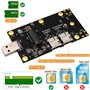 Annadue L'adaptateur M.2 vers USB 3.0 Prend en Charge Le Double Connecteur Push de Carte SIM, Prend en Charge la Taille de la Ca