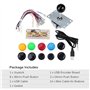 minifinker Kit de Jeu d'arcade à Monter Soi Même, Kit de Bricolage pour 1 Joueurs Kits de Bricolage de Jeu D'arcade 10 Boutons +