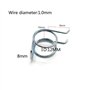 Lot de 2 ressorts de torsion doubles for poignée de frein de vélo électrique avec circlips en C, argent