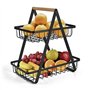 Corbeille à fruits Fruit Basket Grand panier à Fruits en métal à 2 niveaux
