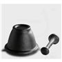 Zhaoj24-05 Mortier Pilon Cuisine Grand mortier et Pilon en Fonte, Moulin à épices en Fer Noir, Fait à la Main Mortier et Pilon