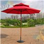 GHMYU Parasols Jardin extérieur m en Aluminium octogonal auvent Manche résistante aux UV pour la Plage Piscine Patio/parasols ab