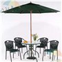 GHMYU Parasols Jardin extérieur m en Aluminium octogonal auvent Manche résistante aux UV pour la Plage Piscine Patio/parasols ab
