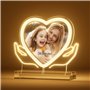 Bemaystar Veilleuse en Forme de Cœur au Néon - Lampe Personnalisée avec Photo et Texte