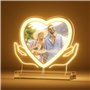 Bemaystar Veilleuse en Forme de Cœur au Néon - Lampe Personnalisée avec Photo et Texte, Cadeau Personnalisé Femme, Idée Cadeau S