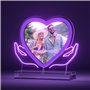 Bemaystar Veilleuse en Forme de Cœur au Néon - Lampe Personnalisée avec Photo et Texte, Cadeau Personnalisé Femme, Idée Cadeau S