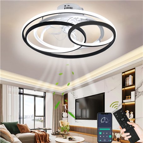 Ventilateur de Plafond Silencieux avec éclairage et Télécommande