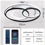Ventilateur de Plafond Silencieux avec éclairage et Télécommande, Plafonnier LED Moderne à Intensité Variable avec Ventilateur, 