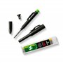 HULKIES Lot de marqueurs 3 en 1 - Marqueur innovant avec 6 mines de rechange - Crayon de chantier avec carquois et taille-crayon