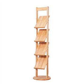 LICONG-2020 Porte-journaux sur Pied Porte-revues en Bois Présentoir sur Pied Banque de Stockage Multicouche Support de brochures