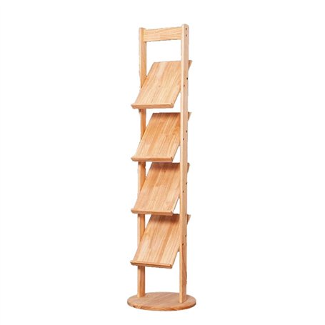 LICONG-2020 Porte-journaux sur Pied Porte-revues en Bois Présentoir sur Pied Banque de Stockage Multicouche Support de brochures