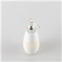 distributeur de savon Distributeur de savon, bouteille de lotion for les mains blanche brossée de 10,1 oz avec récipient de loti