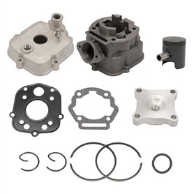 Attisfiera Kit Cylindre 50 Fonte pour Derbi Euro 3 et 4 Culasse Piston Bi-segments Type Origine tous modèles D50B0 DRD Senda SM