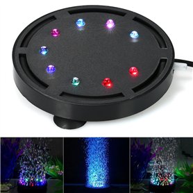 HOSPAOP Pierre à air d'aquarium - Pierre à air pour aquarium - Avec LED RVB - Diffuseur haut pour aquarium - Oxygène dissous et