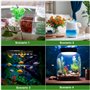 HOSPAOP Pierre à air d'aquarium - Pierre à air pour aquarium - Avec LED RVB - Diffuseur haut pour aquarium - Oxygène dissous et 