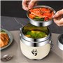LANMOU Boîte Alimentaire Isotherme 1300ml avec Sac à Lunch, Lunch Box Isotherme en Acier Inoxydable, Isotherme Repas Chaud avec 