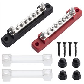 Bornier 12v Distribution ZEALfix Universel 150 A Busbar Bloc de Distribution M6 x 2 M4 x 6 pour Voiture