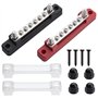 Bornier 12v Distribution ZEALfix Universel 150 A Busbar Bloc de Distribution M6 x 2 M4 x 6 pour Voiture