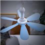 YUANGANG Ventilateur de plafond à 6 pales alimenté par USB – 5 W, 42 cm, télécommandé – Idéal pour auvent extérieur, tentes, bur