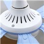 YUANGANG Ventilateur de plafond à 6 pales alimenté par USB – 5 W, 42 cm, télécommandé – Idéal pour auvent extérieur, tentes, bur