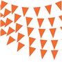 Guirlande de fanions orange double face en tissu de 31 m pour Halloween