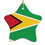 WHJWZY Pendentif de Noël en céramique en forme d'étoile à suspendre pour sapin - Idéal pour les maisons - Motif drapeau de la Gu