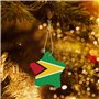 WHJWZY Pendentif de Noël en céramique en forme d'étoile à suspendre pour sapin - Idéal pour les maisons - Motif drapeau de la Gu