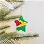 WHJWZY Pendentif de Noël en céramique en forme d'étoile à suspendre pour sapin - Idéal pour les maisons - Motif drapeau de la Gu