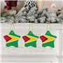 WHJWZY Pendentif de Noël en céramique en forme d'étoile à suspendre pour sapin - Idéal pour les maisons - Motif drapeau de la Gu