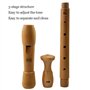 Flûtes à Bec Flûte À Bec Bois Baroque Alto Baroque Adulte À 3 Segments,Flûte 8 Trous Détachable en Érable F Allemand,avec Sac Ra