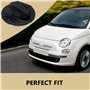 FanPaYY Pommeau de levier de vitesse à 5 vitesses compatible avec FIAT 500 500C, cadre de bague de pommeau de levier de vitesse 