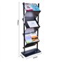 Porte-journaux sur pied Porte-journaux double face Porte-revues en métal Présentoirs d'informations sur pied Support de stockage