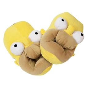 Homer Jay Simpson Chaussons en Coton Cartoon Bart Simpson Figurine Pantoufles Chaudes Chaussons D'intérieur Antidérapants en Mou
