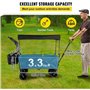 WANGHAI-666 Chariot de Bureau pour Livres Chariot de Jardin Pliable Extra Large avec auvent Amovible, Chariot Utilitaire Pliable